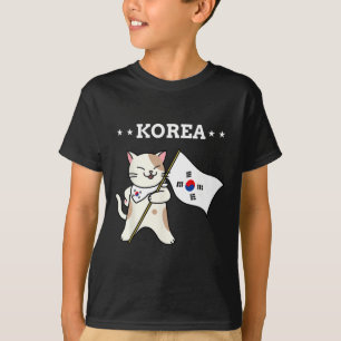 Koreaanse vlag en kat Zuid-Korea T-shirt