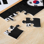 Koreaanse vlag en Koreaans land/Zuid-Korea Legpuzzel (Zijkant)