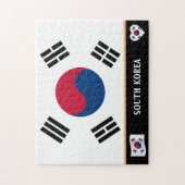 Koreaanse vlag en Koreaans land/Zuid-Korea Legpuzzel (Verticaal)