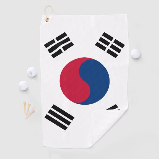 Koreaanse vlag en Zuid-Korea golfsport Golfhanddoek (Insitu)