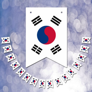 Koreaanse vlag & feest Zuid-Korea banieren / Bruil Vlaggetjes