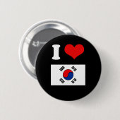 Koreaanse vlag ronde button 5,7 cm (Voorkant /achterkant)