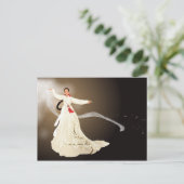 koreaanse vrouw in hanbok briefkaart (Staand voorkant)