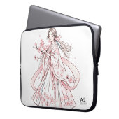 Koreaanse vrouw in Hanbok met Cherry Electronics B Laptop Sleeve (Voorkant Links)