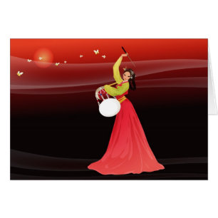 Koreaanse vrouw met hanbok