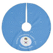 Koreaanse (Zuid) Angel Chanoeka Vlag gepersonalise Kerstboom Rok (Voorkant)