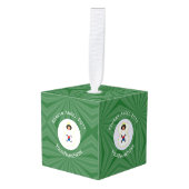 Koreaanse (Zuid) Engel Kerstvlag Gepersonaliseerd Decoratie (Voorkant hoekig)