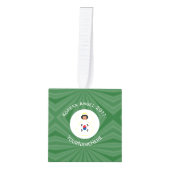 Koreaanse (Zuid) Engel Kerstvlag Gepersonaliseerd Decoratie (Voorkant)