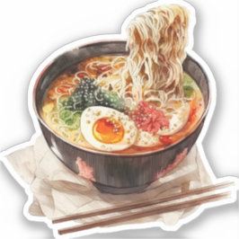 Korean Comfort Food Waterverf Stickers