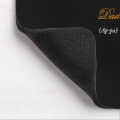 Korean Dad (아빠) Black Gold Art Mouse Pad Muismat (Hoek)