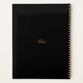 Korean Dad (아빠) Black Gold Art Typography Planner (Achterkant)