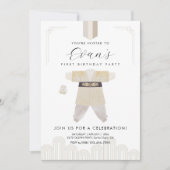 Korean Dol First Birthday Hanbok Invitation Kaart (Voorkant)