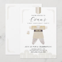 Korean Dol First Birthday Hanbok Invitation