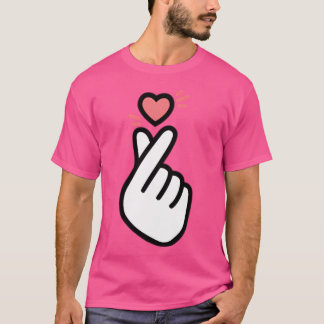 Korean Finger Heart Schattige T-shirt