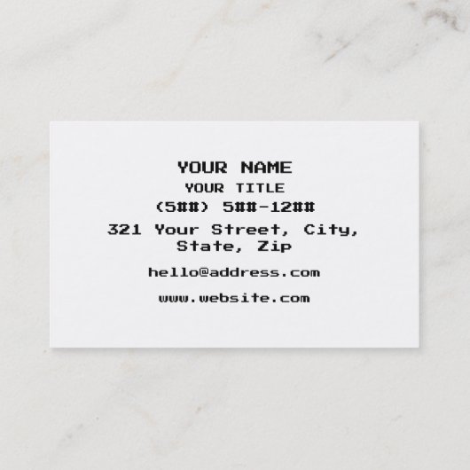 Korean Gamer 게이머 Visitekaartje (Achterkant)