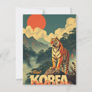 Korean Guardian Tiger Briefkaart