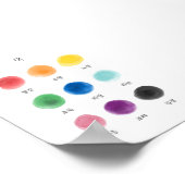 Korean Hangul Colors poster (Hoek)