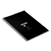 Korean Hangul Mom (Eom-ma) Black Gold Notebook Notitieboek (Rechterzijde)