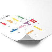 Korean Hangul Vowel Moeum poster (Hoek)
