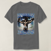 Korean Jesus Blue T-shirt (Design voorkant)