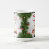 Korean Jindo Dog Pun Christmas Coffee Mok (Center)