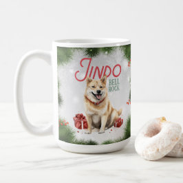 Korean Jindo Dog Pun Christmas Coffee Mok