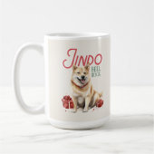 Korean Jindo Dog Pun Christmas Coffee Mok (Links)