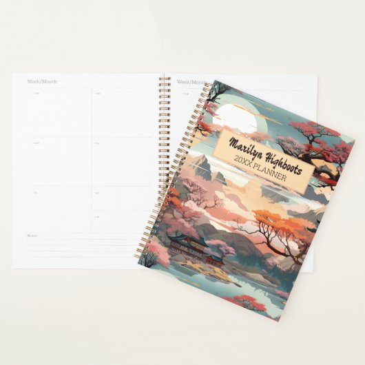 Korean Landscape Planner in roze, Sinaasappel en B (Display)