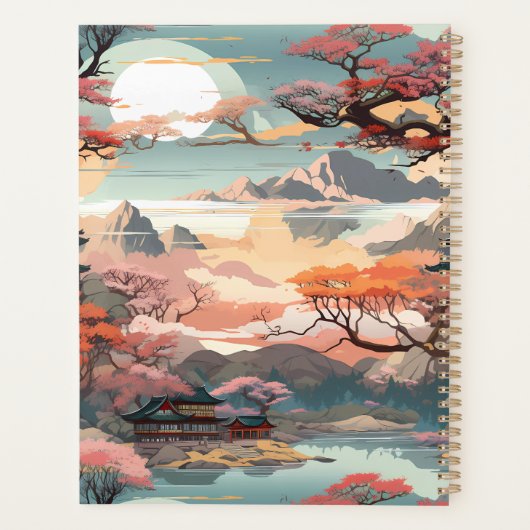 Korean Landscape Planner in roze, Sinaasappel en B (Achterkant)