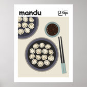 Korean Mandu Dumpling Modern New Year Food  Poster (Voorkant)