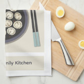 Korean Mandu Dumpling Modern New Year Food Theedoek (Quarter Fold)