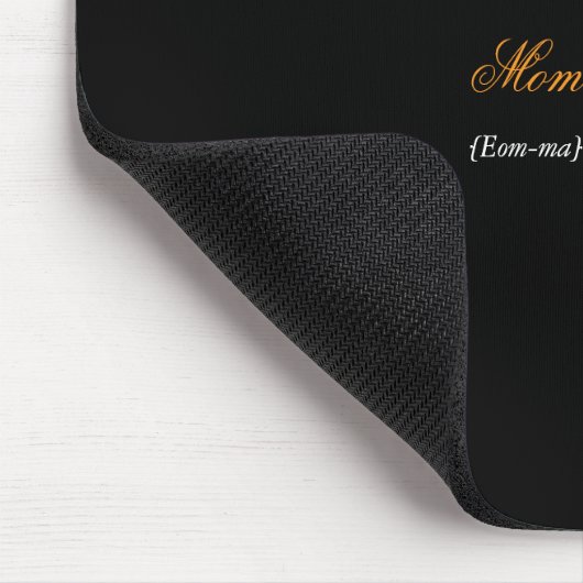 Korean Mom (엄마) Black Gold Art Mouse Pad Muismat (Hoek)
