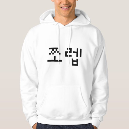 Korean Newb 쪼 렙 Jjoleb | Hangul Language Hoodie (Voorkant)