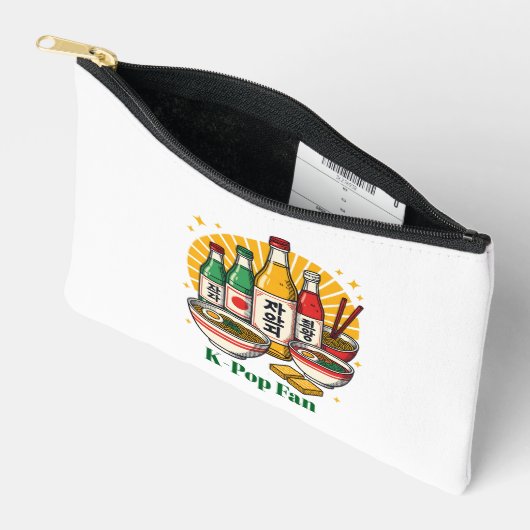 Korean Pop Culture Chest Print Accessory Pouch Etui (Open)