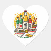 Korean Pop Culture Chest Print Printed Backpack Du Hart Sticker (Voorkant)