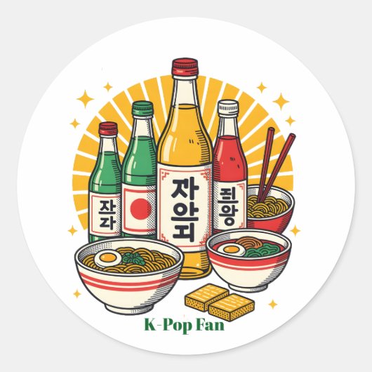 Korean Pop Culture Chest Print Printed Backpack Du Ronde Sticker (Voorkant)