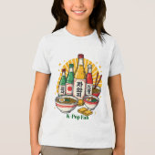 Korean Pop Culture Chest Print Tri-Blend Shirt (Voorkant)