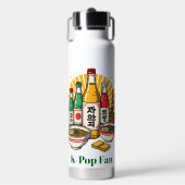 Korean Pop Culture Chest Print Waterfles (Voorkant)