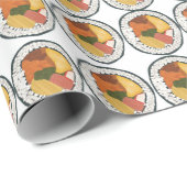 Korean Sushi Gimbap Kimbap Pattern Cadeaupapier (Rol Hoek)