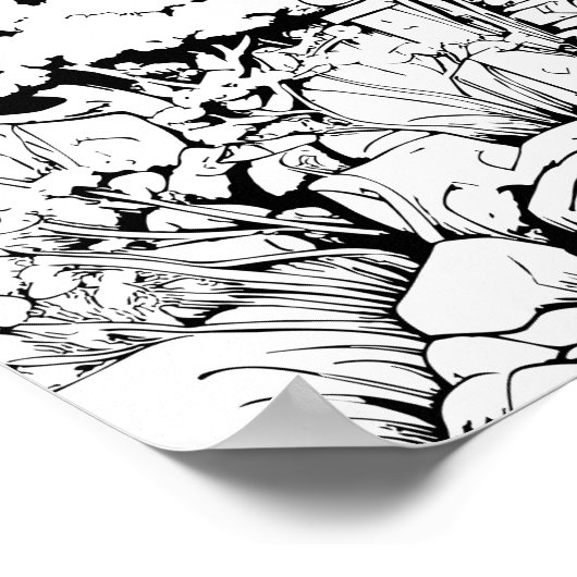 Korean Temple Coloring Poster (Hoek)