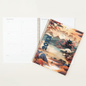 Korean Temple Planner in Sinaasappel, Blauwgroen e (Display)