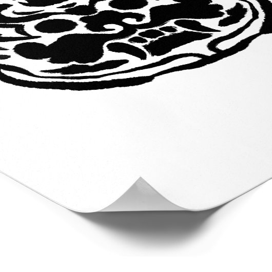 Korean Tiger Mask Traditional Pattern Poster (Hoek)