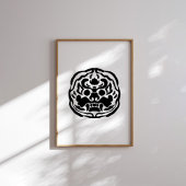 Korean Tiger Mask Traditional Pattern Poster