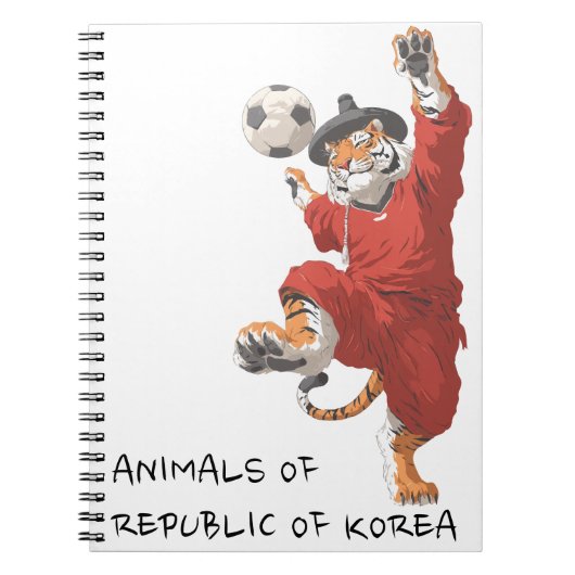 Korean Tiger Striker in Gat Notitieboek (Voorkant)