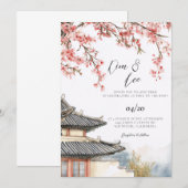 Korean Traditional Wedding Kaart (Voorkant / Achterkant)