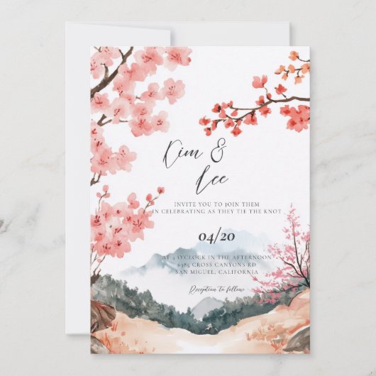 Korean Traditional Wedding Kaart (Voorkant)