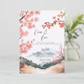 Korean Traditional Wedding Kaart (Staand voorkant)