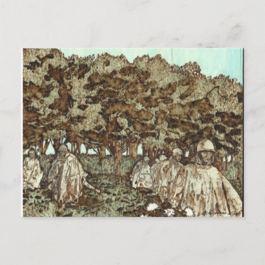 Korean War Memorial Postcard Briefkaart (Voorkant)