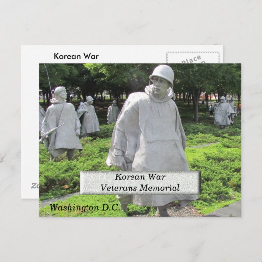 Korean War Veterans Memorial - ansichtkaart Briefkaart (Voorkant / Achterkant)