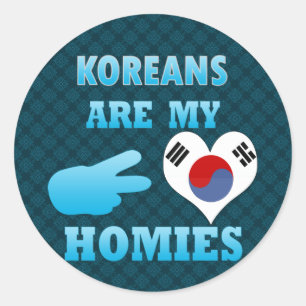 Koreanen zijn mijn Homies Ronde Sticker